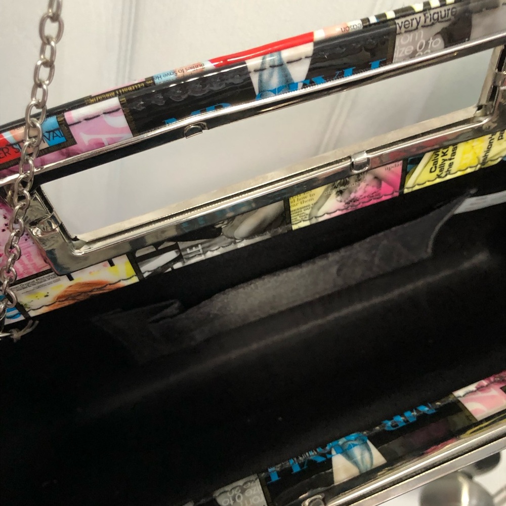 Fashion Magazine Cover Collage Chain Clutch - Multicolor - Picture 11 of 16